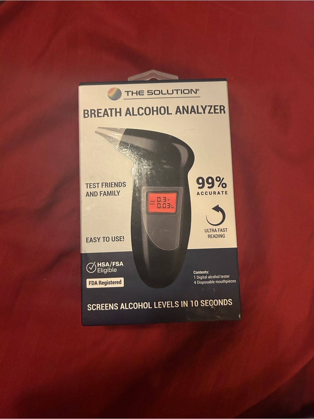 The Solution Breath Alcohol Analyzer - Black/White
